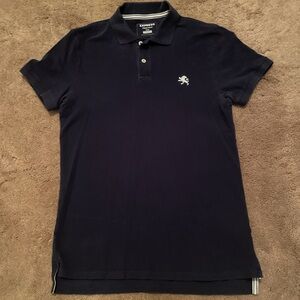 Express Men's Navy Polo with Lion Emblem